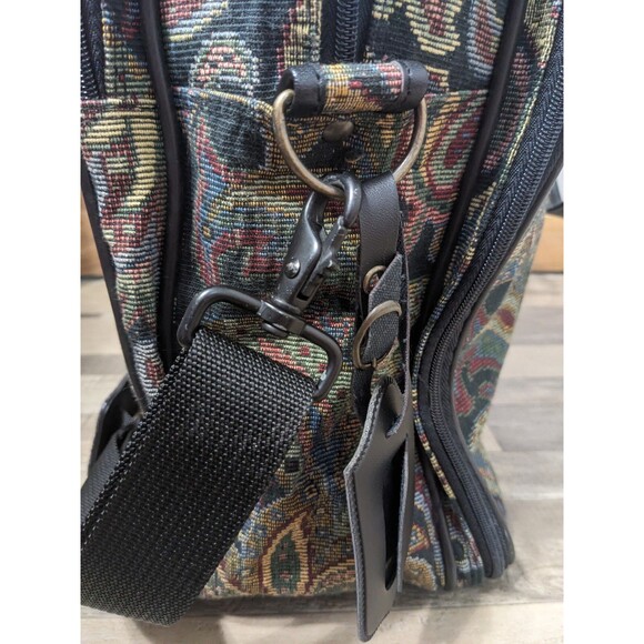 Verdi Boho Tapestry Shoulder Carry On Tote Bag 21"x15"x8" Weekend Retro Vntg - Picture 2 of 16